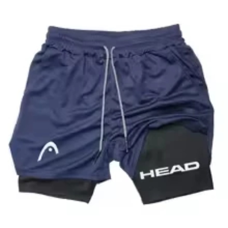 Compression Shorts Athletes - ランニングショーツ男性フィットネスジムトレーニング 2-in-1 スポーツコンプレッションファッション速乾性ワークアウト原宿ジョギングダブルデッキ夏