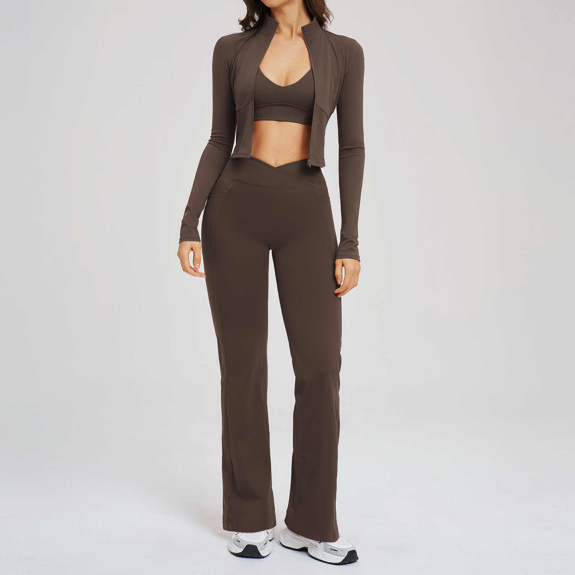ヨガセットトレーニング服 3 個女性トラックスーツスポーツウ - Compression Long Pant のレビューと価格