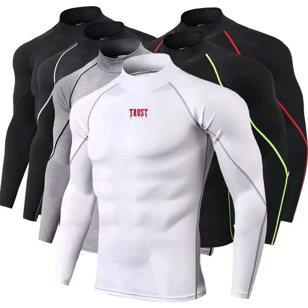 メンズスポーツTシャツ、速乾性、ボディビルディング、ランニン - Quick Dry Underwear のレビューと価格