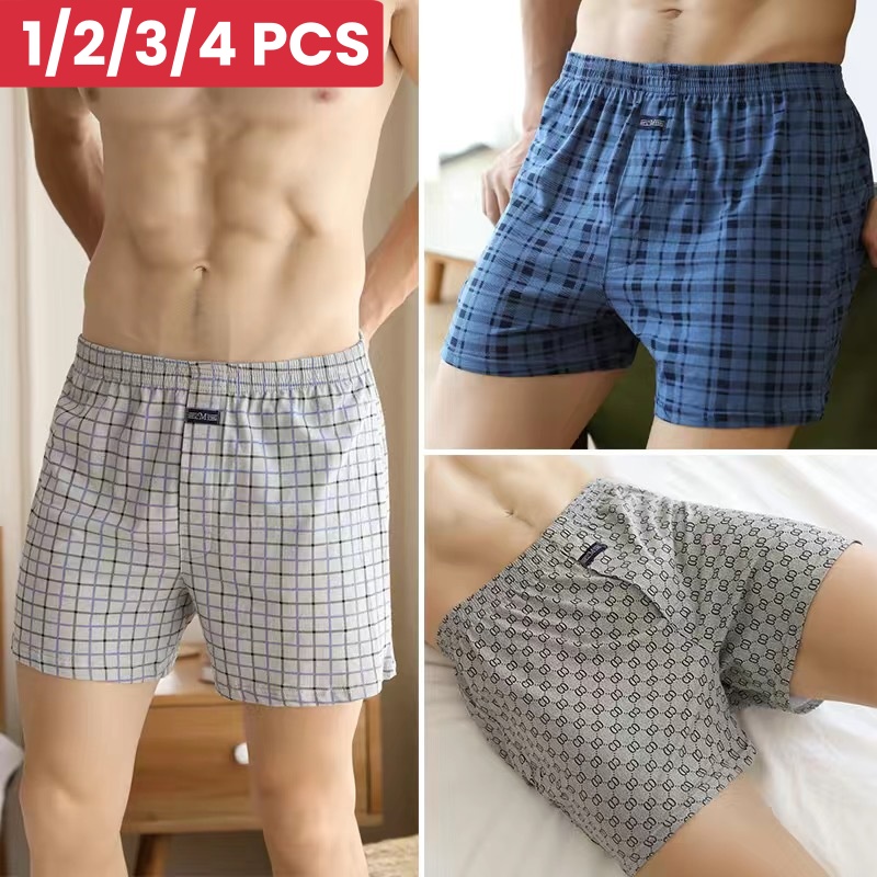 1/2/3/4 個プラスサイズ M-XXXL 綿アロパンツ男 - Boxer Brief Pack Cotton のレビューと価格