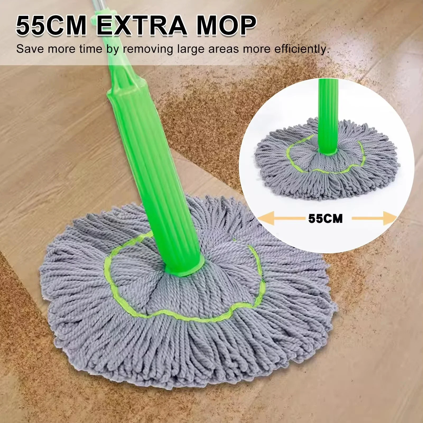 新しい竹繊維製スリーブモップ。2in1で脱水機能付き。手軽に - Bamboo Fiber Trunk のレビューと価格