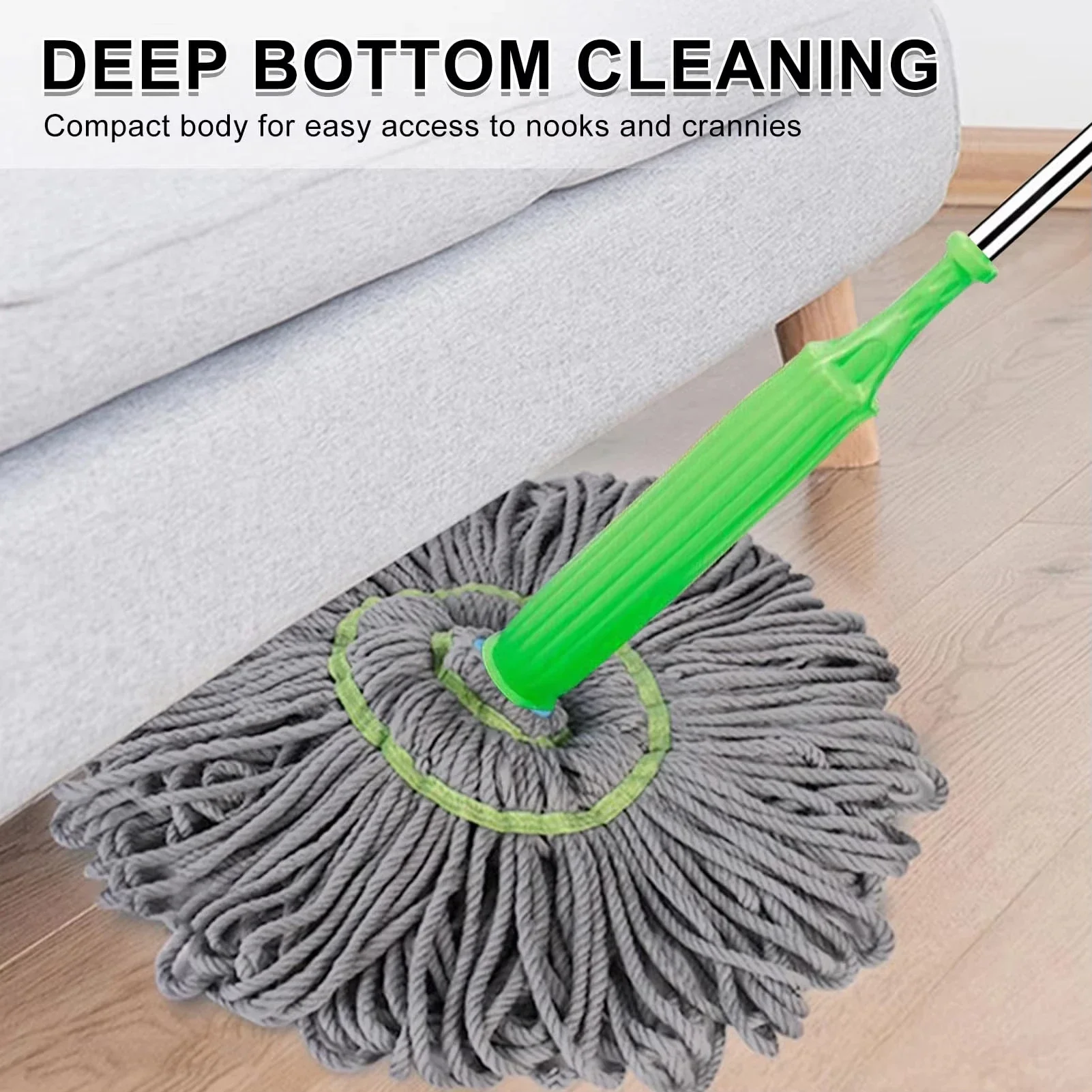 新しい竹繊維製スリーブモップ。2in1で脱水機能付き。手軽に - Bamboo Fiber Trunk のレビューと価格
