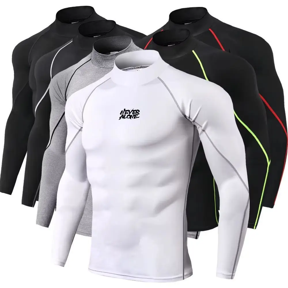 メンズスポーツTシャツ、速乾性、ボディビルディング、ランニン - Quick Dry Underwear のレビューと価格