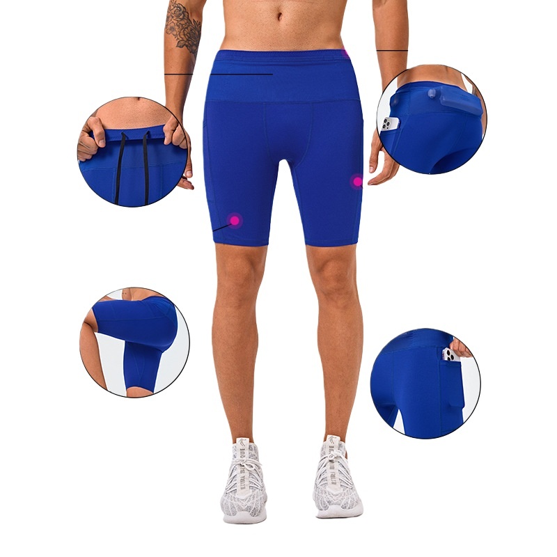 メンズコンプレッションランニングショーツ、ポケット付きメッシ - Compression Shorts Athletes のレビューと価格